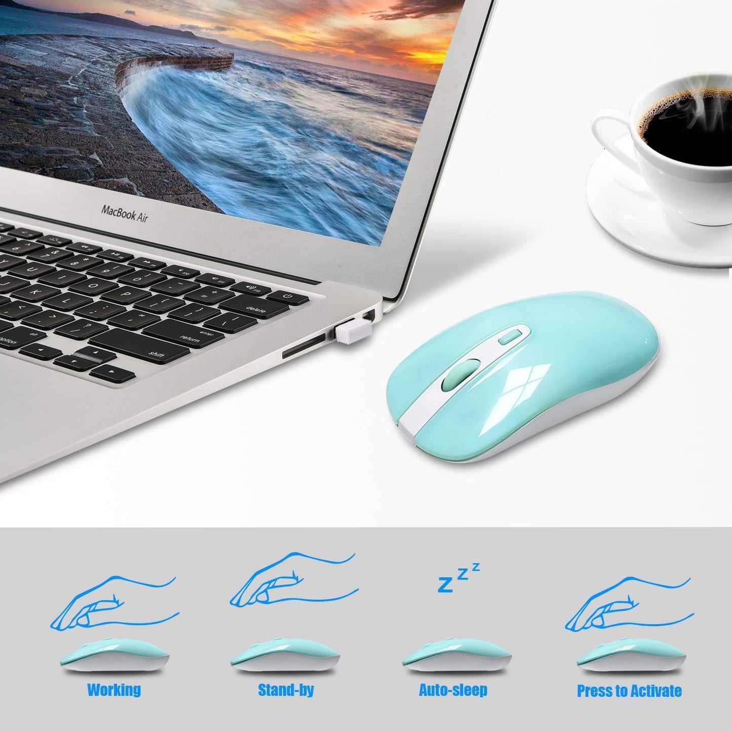 Fashion wireless keyboard & mouse set