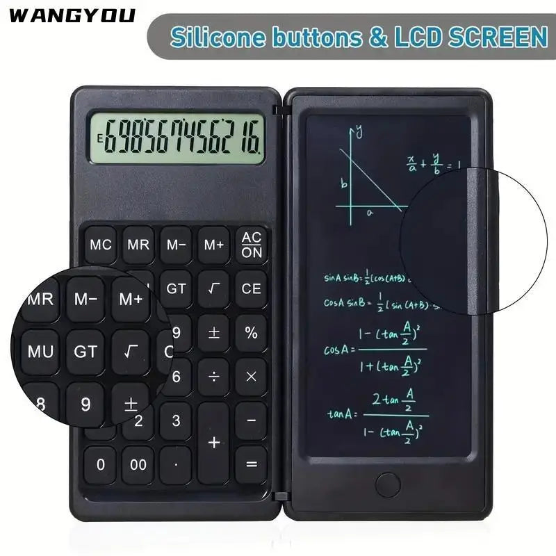 Foldable Writing Tablet Pad With Calculator