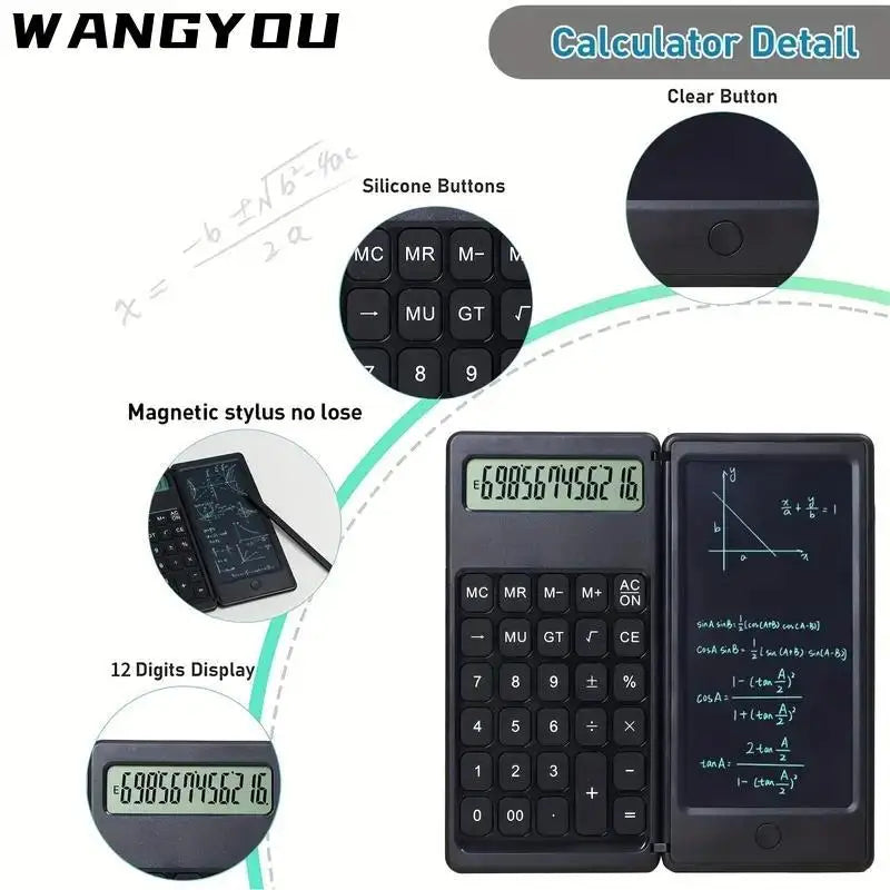 Foldable Writing Tablet Pad With Calculator