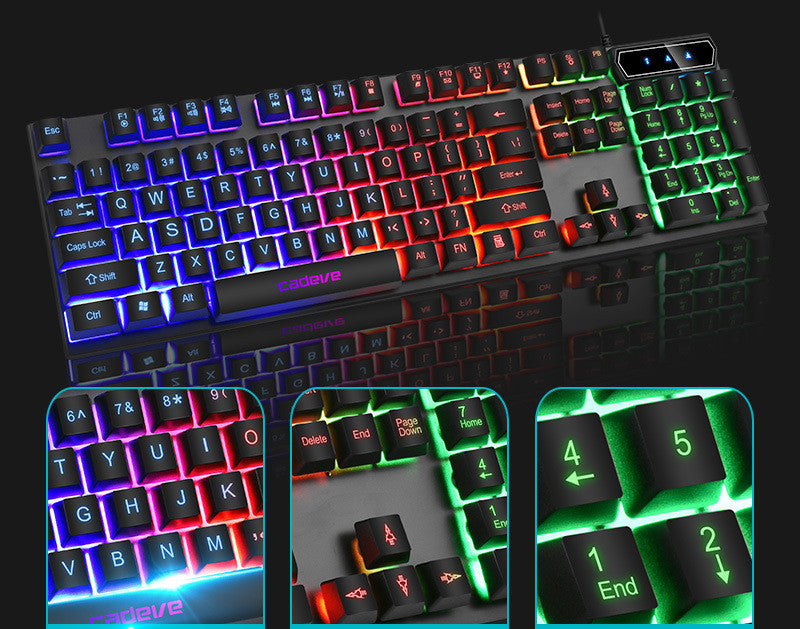 Colorful Backlit Gaming USB Wired Keyboard